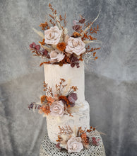 Load image into Gallery viewer, Rustic style cake flowers for 3 tier cake
