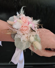 Load image into Gallery viewer, Everlasting flowers school formal / prom / wedding corsage - Pink &amp; sage
