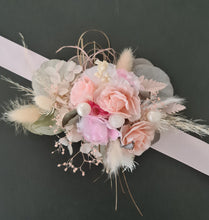 Load image into Gallery viewer, Everlasting flowers school formal / prom / wedding corsage - Pink &amp; sage
