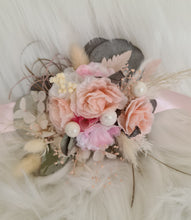 Load image into Gallery viewer, Everlasting flowers school formal / prom / wedding corsage - Pink &amp; sage
