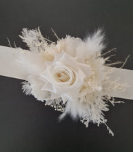 Load image into Gallery viewer, Everlasting flowers school formal / prom set -  corsage &amp; buttonhole - white
