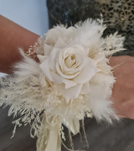 Load image into Gallery viewer, Everlasting flowers school formal / prom set -  corsage &amp; buttonhole - white
