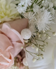 Load image into Gallery viewer, Neutral blush pink &amp; green bridal bouquet &amp; buttonhole – Elopement set
