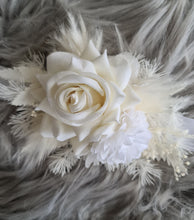 Load image into Gallery viewer, Preserved flowers school formal corsage in white
