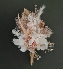 Load image into Gallery viewer, Wedding elopement bridal bouquet &amp; buttonhole set – Blush Preserved Flowers
