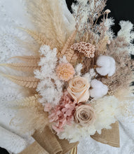 Load image into Gallery viewer, Wedding elopement bridal bouquet &amp; buttonhole set – Blush Preserved Flowers
