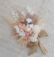 Load image into Gallery viewer, Wedding elopement bridal bouquet &amp; buttonhole set – Blush Preserved Flowers
