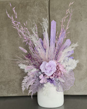 Load image into Gallery viewer, Preserved pastel violet rose flower arrangement - Medium
