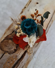 Load image into Gallery viewer, Preserved rustic style orange &amp; green buttonhole – wedding, school formal
