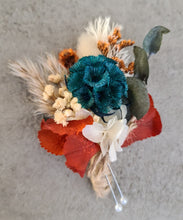 Load image into Gallery viewer, Preserved rustic style orange &amp; green buttonhole – wedding, school formal
