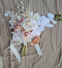 Load image into Gallery viewer, Everlasting flowers bridal bouquet in blush and neutral
