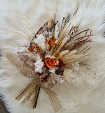 Load image into Gallery viewer, Rustic wedding elopement set – bridal bouquet &amp; buttonhole preserved &amp; dry flowers
