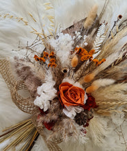 Load image into Gallery viewer, Rustic wedding elopement set – bridal bouquet &amp; buttonhole preserved &amp; dry flowers
