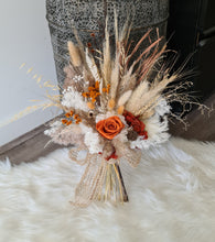 Load image into Gallery viewer, Rustic wedding elopement set – bridal bouquet &amp; buttonhole preserved &amp; dry flowers
