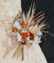 Load image into Gallery viewer, Rustic wedding elopement set – bridal bouquet &amp; buttonhole preserved &amp; dry flowers
