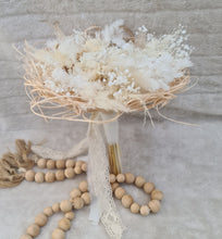 Load image into Gallery viewer, Boho Neutral Everlasting flowers Bridal bouquet &amp; buttonhole - Elopement Set
