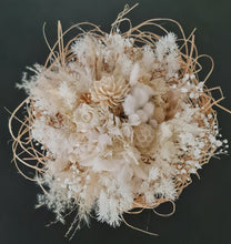 Load image into Gallery viewer, Boho Neutral Everlasting flowers Bridal bouquet &amp; buttonhole - Elopement Set
