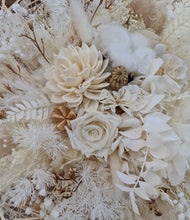 Load image into Gallery viewer, Boho Neutral Everlasting flowers Bridal bouquet &amp; buttonhole - Elopement Set
