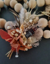 Load image into Gallery viewer, Preserved flowers Rustic style buttonhole with Jack Daniels whiskey bottle
