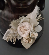 Load image into Gallery viewer, Groom&#39;s mini preserved peony buttonhole - olive, sage green - wedding
