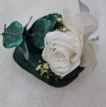 Load image into Gallery viewer, Eucalyptus &amp; mini preserved rose - Groom&#39;s Buttonhole - Wedding
