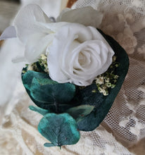 Load image into Gallery viewer, Eucalyptus &amp; mini preserved rose - Groom&#39;s Buttonhole - Wedding
