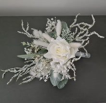 Load image into Gallery viewer, Frosty green &amp; white / neutral double everlasting flowers cake topper
