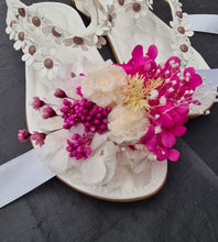 Load image into Gallery viewer, Fully preserved corsage in fuchsia, white &amp; lemon colour
