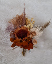 Load image into Gallery viewer, Everlasting flowers rustic orange &amp; blush Elopement set - Bridal bouquet and buttonhole
