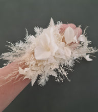 Load image into Gallery viewer, Preserved flowers boho corsage in neutral – School formal / wedding
