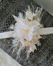 Load image into Gallery viewer, Preserved flowers boho corsage in neutral – School formal / wedding
