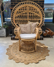 Load image into Gallery viewer, Boho Queen Peacock Chair - HIRE ONLY
