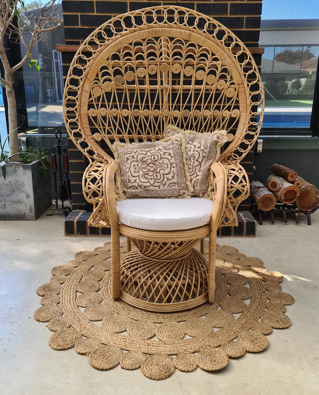 Boho Queen Peacock Chair HIRE ONLY