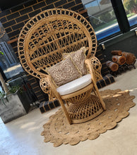 Load image into Gallery viewer, Boho Queen Peacock Chair - HIRE ONLY
