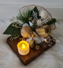 Load image into Gallery viewer, Small Cemetery Grave Christmas decoration w candle XMAS90
