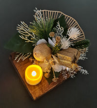 Load image into Gallery viewer, Small Cemetery Grave Christmas decoration w candle XMAS90
