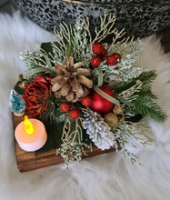 Load image into Gallery viewer, Small Cemetery Grave Christmas decoration w candle XMAS91
