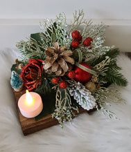 Load image into Gallery viewer, Small Cemetery Grave Christmas decoration w candle XMAS91
