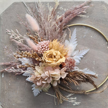 Load image into Gallery viewer, Dried &amp; preserved flowers 6 inch cake hoop
