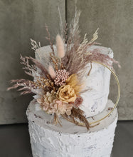 Load image into Gallery viewer, Dried &amp; preserved flowers 6 inch cake hoop
