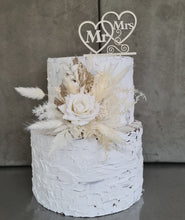 Load image into Gallery viewer, Wedding cake - Neutral cake topper with champagne gold palm spear
