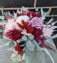 Load image into Gallery viewer, X - Bridal bouquet burgundy &amp; mauve colour
