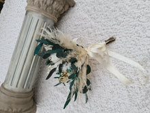 Load image into Gallery viewer, X - Emerald green and neutral everlasting preserved bridal bouquet
