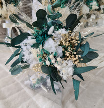 Load image into Gallery viewer, X - Emerald green and neutral everlasting preserved bridesmaids bouquet
