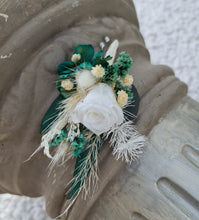 Load image into Gallery viewer, X - Emerald &amp; neutral buttonholes / buttonpins
