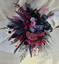 Load image into Gallery viewer, Fully preserved bridal bouquet in dark tones
