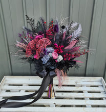 Load image into Gallery viewer, Fully preserved bridal bouquet in dark tones
