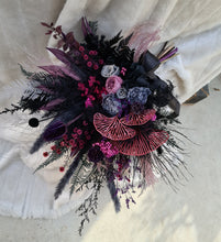 Load image into Gallery viewer, Fully preserved bridal bouquet in dark tones
