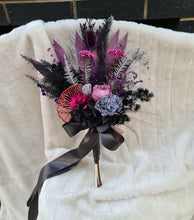 Load image into Gallery viewer, Preserved bridesmaids bouquets in dark tones
