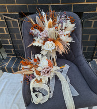 Load image into Gallery viewer, MOH bouquet combination of real touch, preserved &amp; dry flowers
